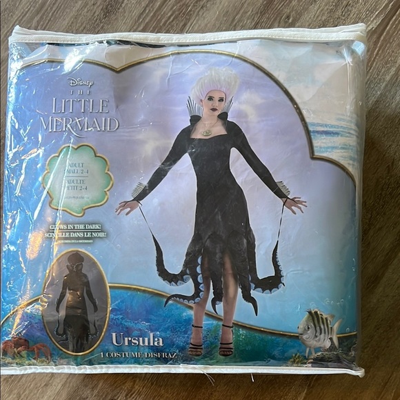 Other - Disney Ursula The Little Mermaid Adult Small Costume 2 Piece Glow In The Dark
